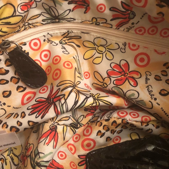 Carlos Falchi Faux Snakeskin Shoulder Bag - Picture 5 of 5